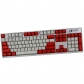 104 Keys ANSI PBT Double Shot Backlit Keycaps Set OEM Profile for MX Mechanical Gaming Keyboard GK/Annie/poker 104/87/61 Red Alert / Hot Orange